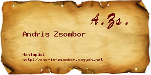 Andris Zsombor névjegykártya