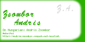 zsombor andris business card